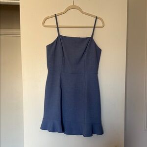 She + Sky Blue Ruffle Hem Mini Dress